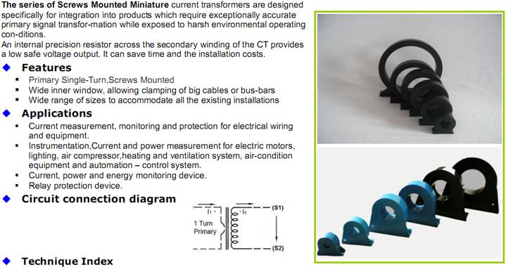 Screws Mounted Series Mini CT Screws Mounted Series Mini CT
